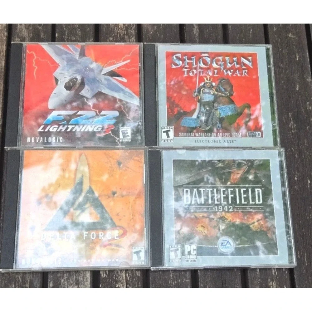 Vintage PC Game Lot 15 Big Box & Jewel Case Classic Retro Combat Strategy Games